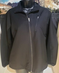 Ibex Breakaway Jacket Women's L Black Merino Wool Blend Stretch Full Zip Pockets - Picture 1 of 7