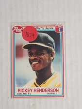 1990 Post First Collector Series Baseball - #25 - Rickey Henderson - Oakland A's