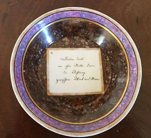 Antique 18th century German Porcelain Tea Saucer Dish Faux Marble Porphyry Stone - Picture 1 of 8