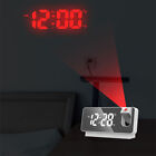 LED Digital Projection Alarm Clock Weather Thermometer Calendar Backlight snooze