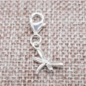 925 Sterling Silver Dragonfly Clip On Charm Lobster Clasp for Bracelet Necklace - Picture 1 of 5