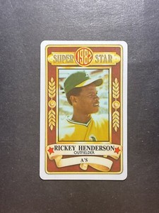 1982 Super Star Perma Graphics Rickey Henderson 35 Mint G2 