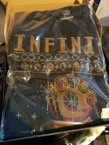 Marvel Collector Corps Holiday Large L Infinity Gauntlet Ugly Sweater T-Shirt - Picture 1 of 1