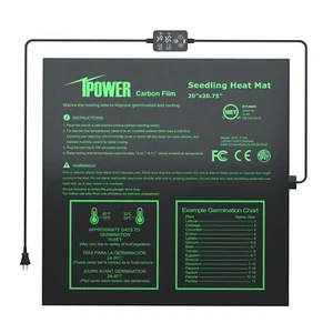 iPower 20" x 20.75" Seedling Heat Mat for Plants with Temperature Controller - Picture 1 of 8