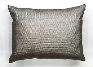 Ralph Lauren GERALDINE ANTIQUE SILVER SEQUINED THROW PILLOW CASHMERE BACK 15X20 - Picture 1 of 4