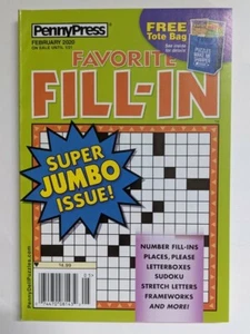 PennyPress Favorite Fill-In, February 2020, New - Picture 1 of 3