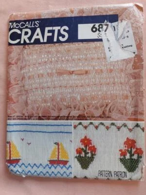 McCall's 687 Six Delicate Smocking Borders Pattern with Transfers & Instructions - Image 1 of 2