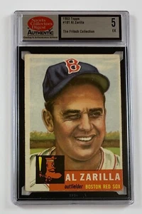 1953 Topps Baseball #181 Al Zarilla SCD 5 EX Graded Card GC8-5181 - Picture 1 of 2