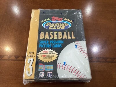  RARE 1993 TOPPS STADIUM CLUB BASEBALL / FACTORY SEALED BOX SERIES 3 - Image 1 of 4