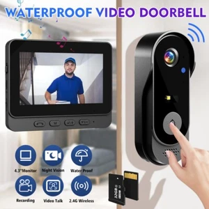 Wireless Video Doorbell Camera Smart Camera USB Phone Intercom System Door Bell - Picture 1 of 18