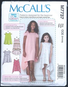 NEW/UNCUT M7737 McCall's Pattern Child's/Girls Dresses 4 Variations (Sizes 3-6) - Picture 1 of 2