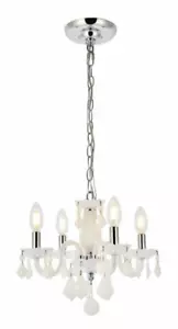 Chandelier Crystal Pendant White Light Fixture Bedroom Bathroom Kitchen Lighting - Picture 1 of 8
