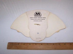 Ventilador de mano vintage SEANEY'S FRIENDLY MARATHON SERVICE Robinson Illinois - Imagen 1 de 3