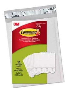 3x 3M Command Brand Picture Hanging Strips Large, 48 Medium pairs, Holds 12 lb - Picture 1 of 4