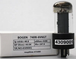 6V6GT BOGEN General Electric Made in USA Amplitrex tested 1 PC - Picture 1 of 9