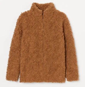 Colorful Plant Girls Teddy Coat Brown Faux Fur Jacket Fashion Girls XL 14/16 - Picture 1 of 2
