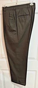 Vintage Parisian Hart Schaffner & Marx Woven Brown Dress Pants Size 34 Tailored - Picture 1 of 9