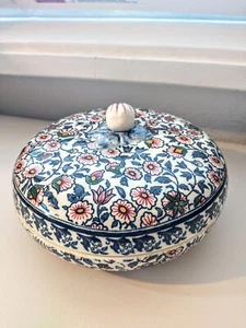 Gien France Cashmere Candy Box Bowl Dish With Lid 144a Cl - Picture 1 of 7