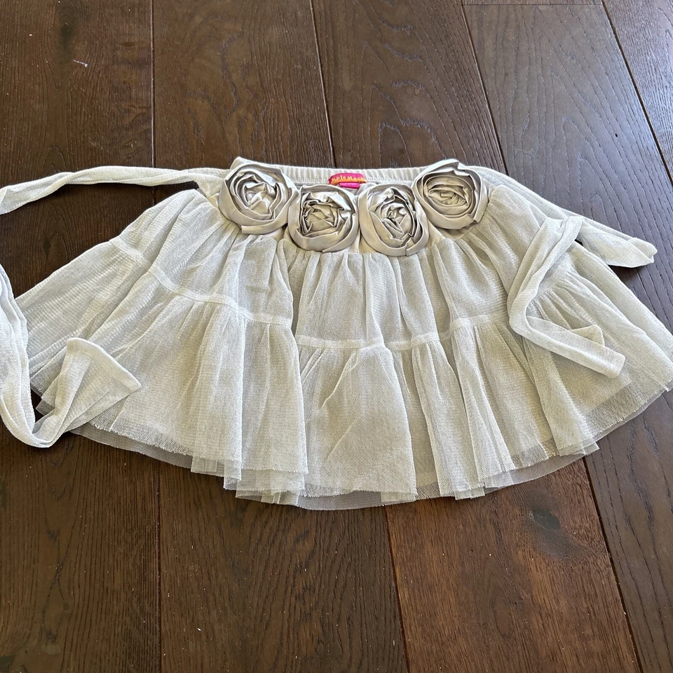 Kate Mack Vgyc 6x Niñas Plata Tul Rosa Falda Pascua Fiesta Elegante Foto 1 de 4