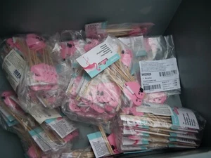 410 x Flamingo cocktail sticks cupcake picks Birthday Party Toppers RRP £204.59 - Picture 1 of 4