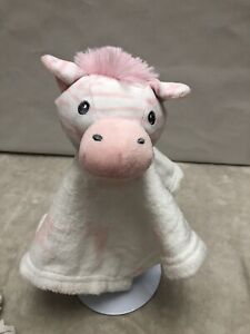 Lila And Jack Pink And White Zebra Stuffed Animal Security Blanket Lovey Plush