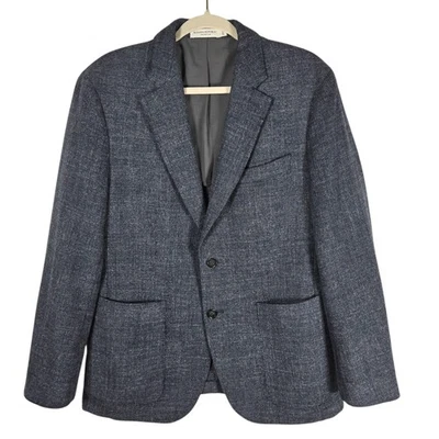 Banana Republic 40S Blazer Marzotto Havana Fabric Tailored Slim Navy Wool Blend - Image 1 of 4