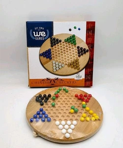 WE Games Solid Wood Chinese Checkers Set with Glass Marbles 11.5 Inch NEW  - Picture 1 of 5
