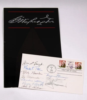 2149 First Day Of Issue Ceremony Program & FDC Autographed Washington Monument  - Image 1 of 4