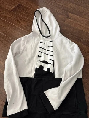 Sudadera con capucha Nike unisex para niños talla XL suéter blanco y negro G3 Foto 1 de 3