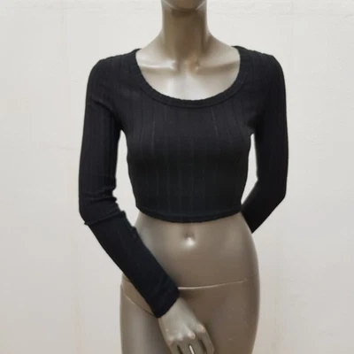 Cropped Pullover von Shein, XS / 34, schwarz - Bild 1 von 4