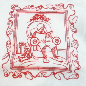 Vintage Ronald McDonald Pullover Herren XL weiß hergestellt in den USA 90er Weihnachten Urlaub Santa - Bild 1 von 10