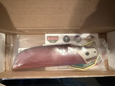 Cuchillo de supervivencia de hoja fija RB3 Reuben Bolieu, funda de cuero, hecho en EE. UU. (Bl... Foto 1 de 4