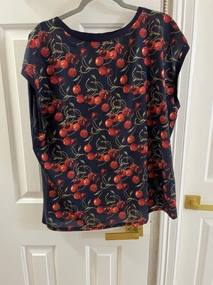 Ted Baker Top Cherries Blouse Shirt Size Large - Image 1 of 4
