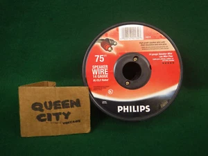 New old stock Philips 75' roll 14 gauge awg copper speaker wire w/mini pins - Picture 1 of 7