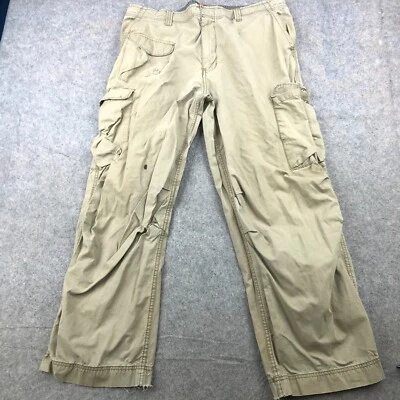 Vintage Old Navy Pants Mens 38x30 Beige Cargo Pockets Surplus Workwear Utility * - Image 1 of 4