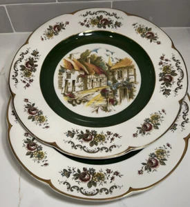 Ascot Service Plate By Wood and Sons England Decorative Wall Plates 2 Sets of 2 - Picture 1 of 8