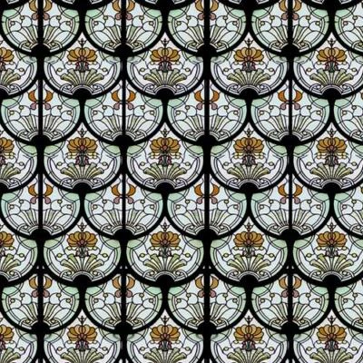 Dolls House Stained Glass Window Glazing Sheet 1:12 Scale Miniature Pattern 01 - Image 1 of 4