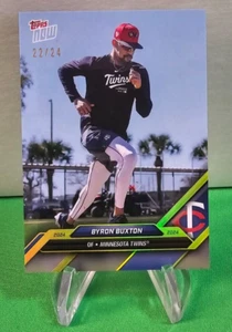 2024 Topps Now Road to Opening Day Byron Buxton Gold Foil Parallel 22/24 - Picture 1 of 2
