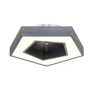 Lite Source Pentex LED 1 Light Flush Mount, Grey/Nickel, 20W - LS-5937 - Picture 1 of 1