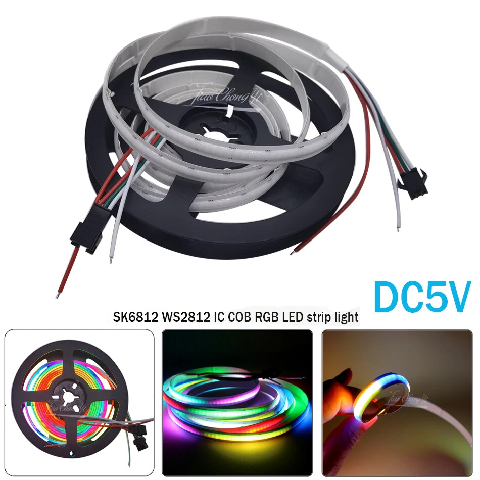 WS2812 SK6812 FOB/COB RGB Dream Color Magic Digital Addressable LED Strip DC5V - Image 1 of 4