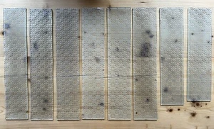 1 v 8 Ätzglas Scheiben Ornamentglas Glasscheiben Antikglas Fenster Tür Sterne - Bild 1 von 6