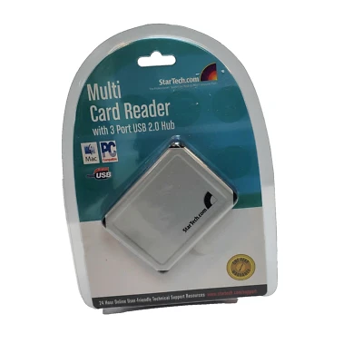 USB 2.0 Multi Card Reader 3 port Hub SD Micro-SD - Image 1 of 4