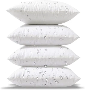 18 X 18 Pillow Inserts - Pack of 4 Outdoor Water Resistant Throw Pillow Inserts - Picture 1 of 12
