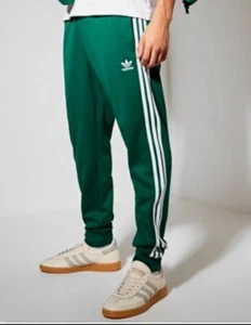 Adidas Superstar Pantaloni da Pista Fondo Uomo 2XL Collegiale Verde Vintage Retrò OG - Foto 1 di 20