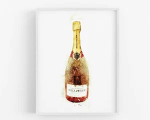 Champagne Bollinger Art Kitchen Dining Room Print Living Room Print Bar Decor - Picture 1 of 2