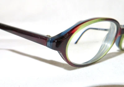 Gafas Ellen Tracy ET 211, 47-19-138, Borgoña, verde lima/azul con estuche Foto 1 de 4