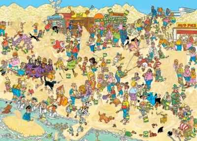 Jumbo Sand Sculptures by Jan van Haasteren 1000 piece cartoon jigsaw puzzle - Image 1 of 2