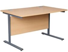 Set of 25 Horizon Office Desks 120cm X 80cm in Oak Wood with Light Grey Legs 