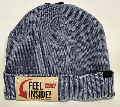 Gorro Levi’s talla única lavado ácido azul forrado de vellón Foto 1 de 4