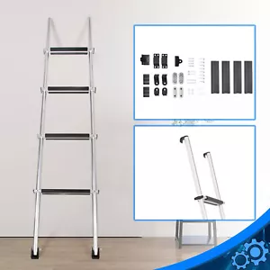 60" Bunk Ladder Aluminum Silver & Black For RV Camper Trailer or Home Garden - Picture 1 of 23